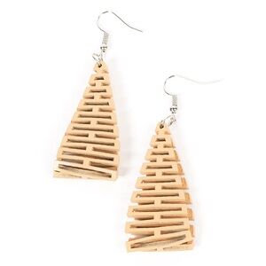 Elegant Tan Leather Earrings